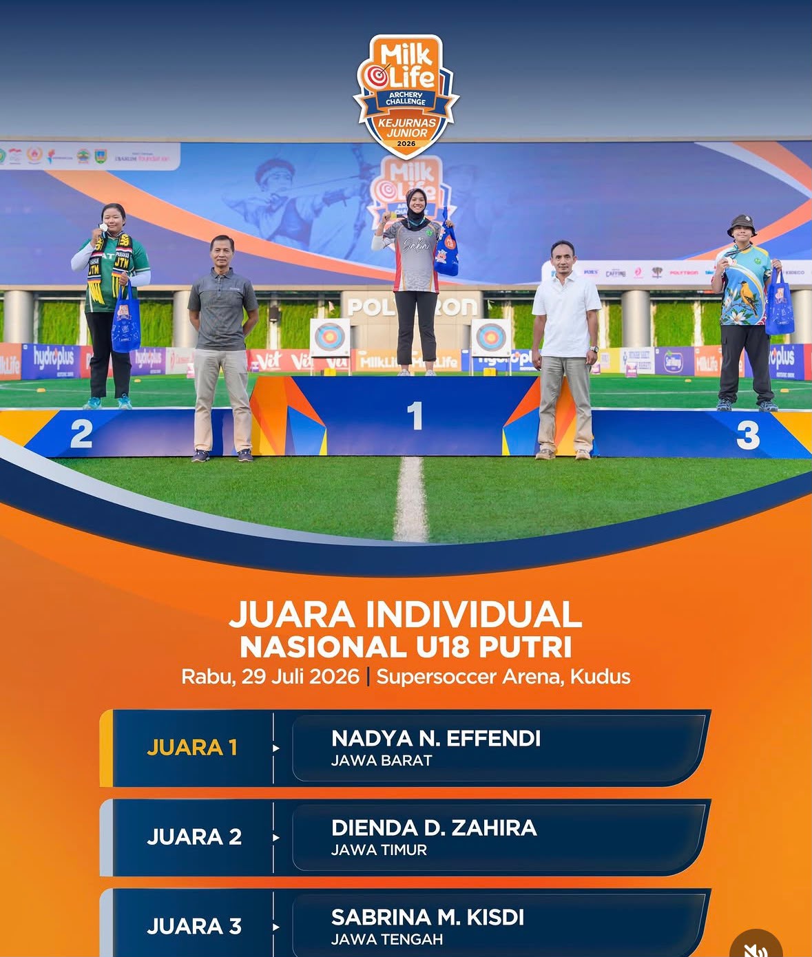 Srikandi Garut Nadia Nurazizah Raih Emas Kejurnas Panahan Junior 2026